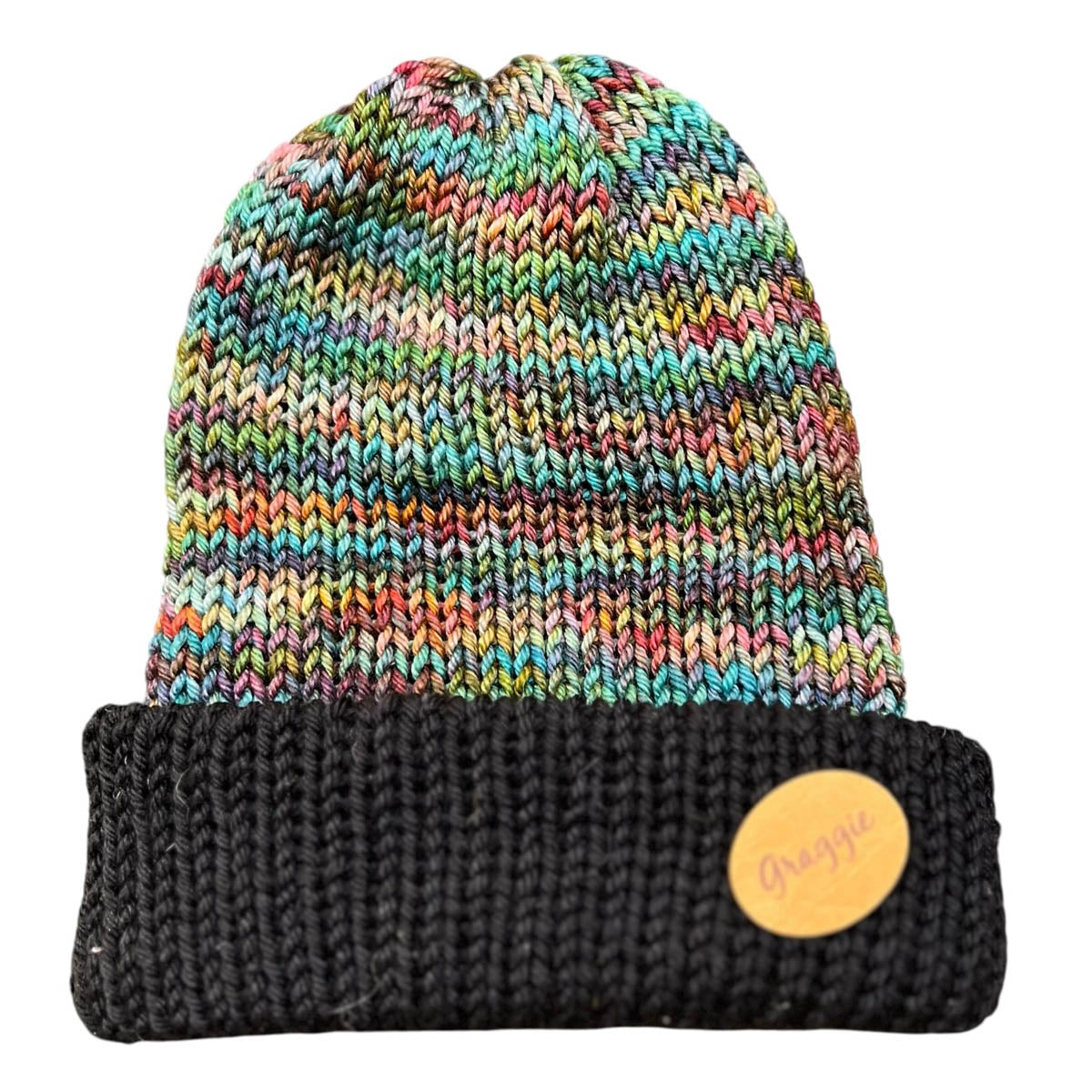 Knitted Beanie - Double Knitted and Reversible Size: Most Adults - #1006