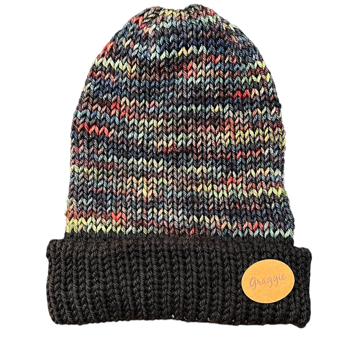 Knitted Beanie - Double Knitted and Reversible Size: Most Adults - #1006
