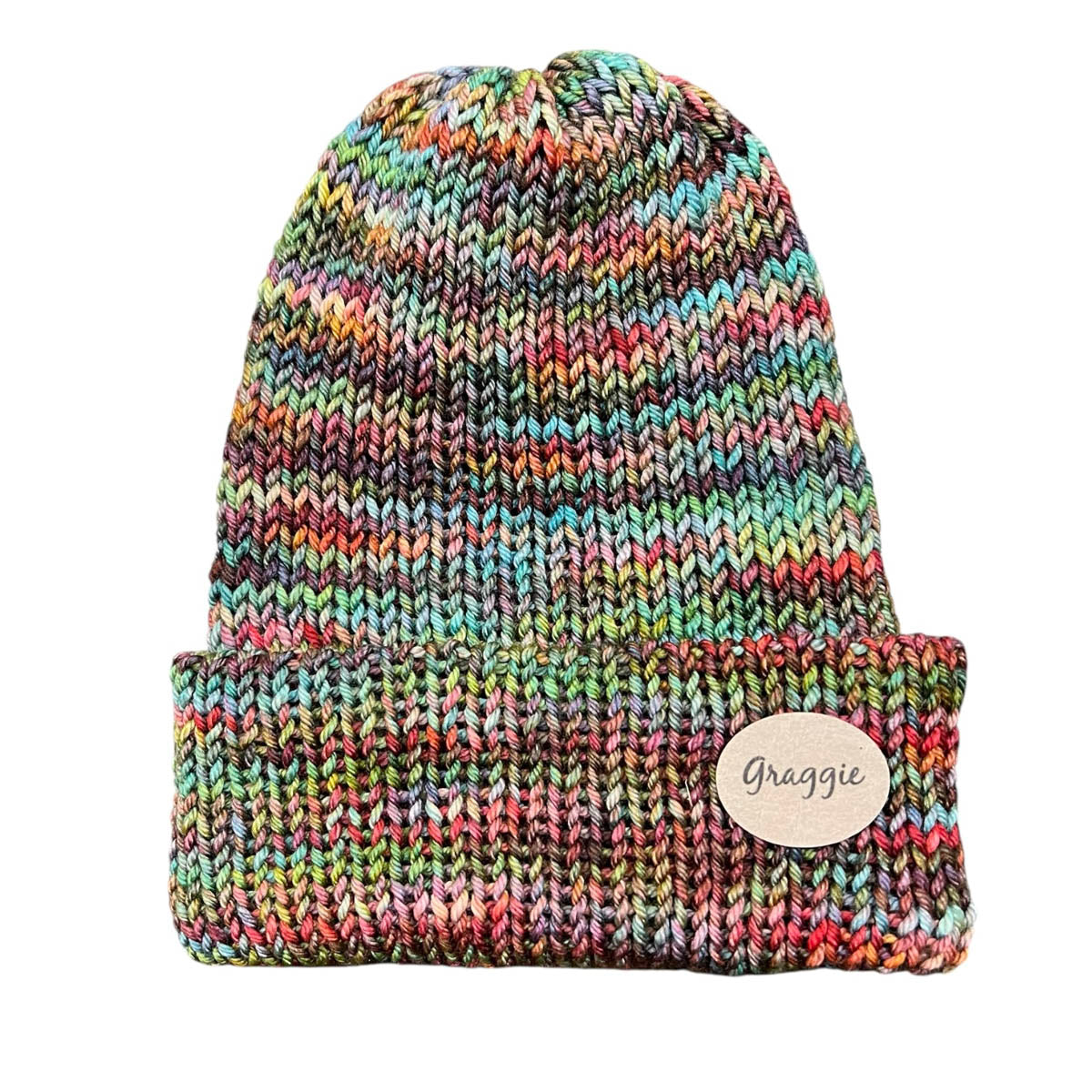Knitted Beanie - Double Knitted and Reversible Size: Most Adults - #1005