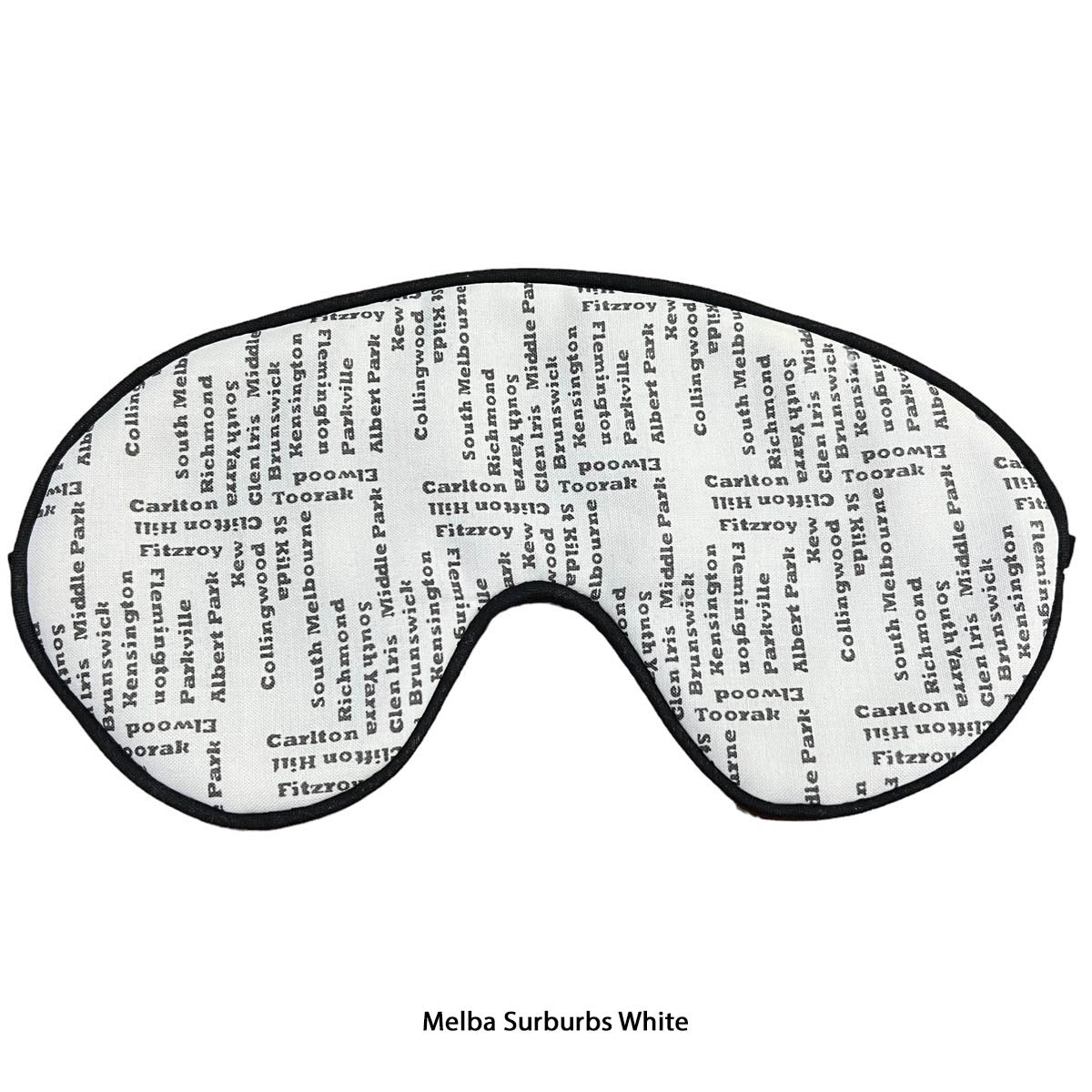 FOR HIM - Sleep Mask - MELBOURNE SUBURBS WHITE
