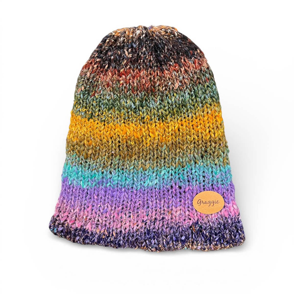 Knitted Beanie - Double Knitted and Reversible Size - Most Adults - #1003